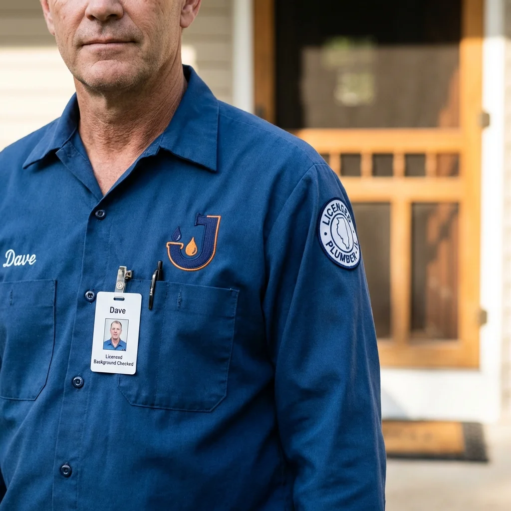 Licensed plumber showing ID badge in Tonopah, NV